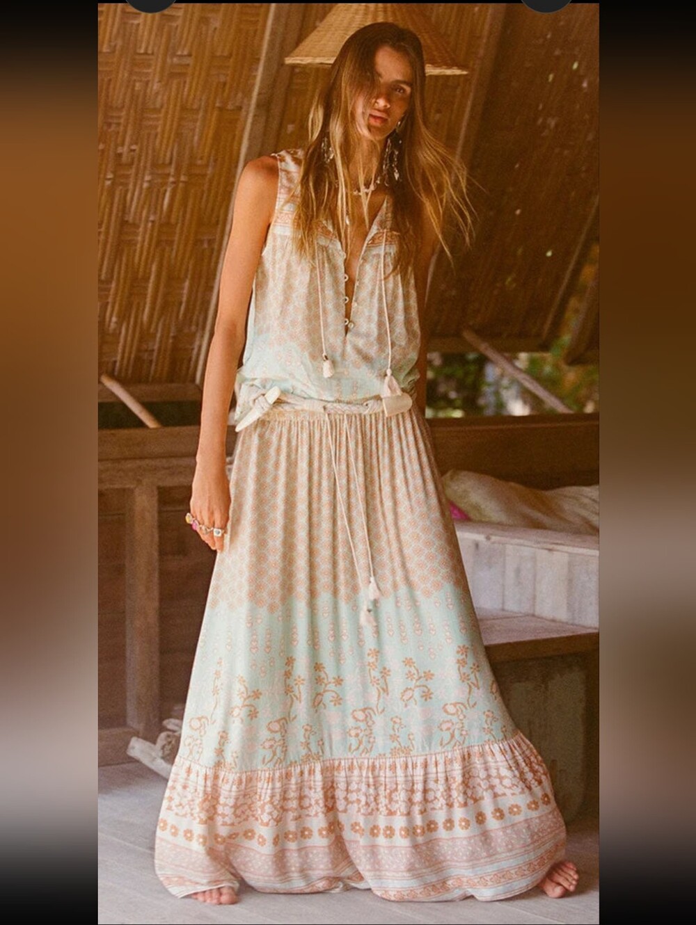 Spell Sweet Nothing Maxi Skirt Peppermint Boho